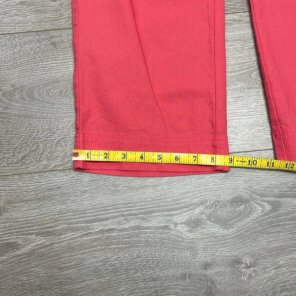 Talbots Linen Blend Flat Front Coral Pants 10 - Picture 11 of 14